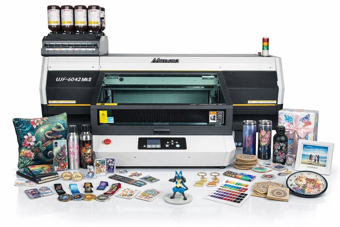 Mimaki UJF-6042MKII Industrial UV Flatbed Printer with High Precision, Multi-Material Support, and 610 × 420 mm Print Area