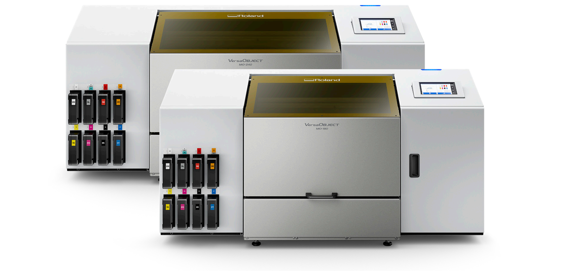 Roland VersaOBJECT MO Series Benchtop UV Flatbed Printer - High-Speed Printing with High-Definition Output for Versatile Substrates