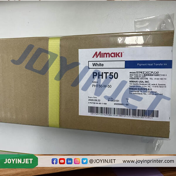মূল Mimaki PHT50 হিট ট্রান্সফার পিগমেন্ট কালি সেট CMYK+White 600ml/500ml ECO PASSPORT TxF প্রিন্টারগুলির জন্য প্রত্যয়িত