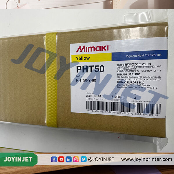 মূল Mimaki PHT50 হিট ট্রান্সফার পিগমেন্ট কালি সেট CMYK+White 600ml/500ml ECO PASSPORT TxF প্রিন্টারগুলির জন্য প্রত্যয়িত