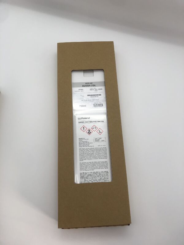 Roland EUV5P Cartouches d'encre Eco-UV 750 ml Capacité avec encre blanche et brillante UV durable pour les imprimantes grand format