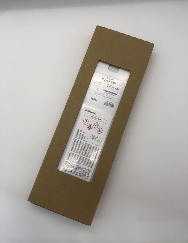 Roland EUV5P Cartouches d'encre Eco-UV 750 ml Capacité avec encre blanche et brillante UV durable pour les imprimantes grand format