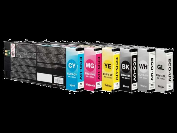 Roland ECO-UV4 Ink 220ml High-Performance UV-LED Curing Ink with Vibrant Color for VersaUV Printers