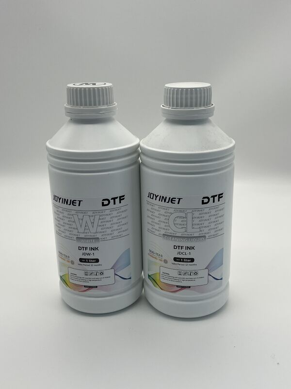 JOYINJET Premium DTF White Ink & Cleaning Liquid (1L) – High Opaque Coverage, 50+ Wash Cycles, Fast Ink Dissolution for Epson-Based DTF Printers