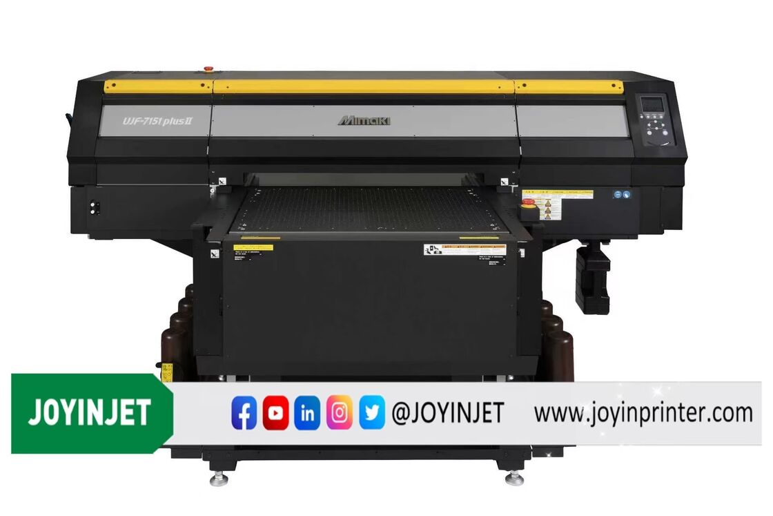 Mimaki UJF-7151 plusII endüstriyel UV düz yataklı yazıcı, 8 başlı yapılandırılabilir tasarım, 8.0m2/h Yüksek Hızlı ve 1800DPI çözünürlük