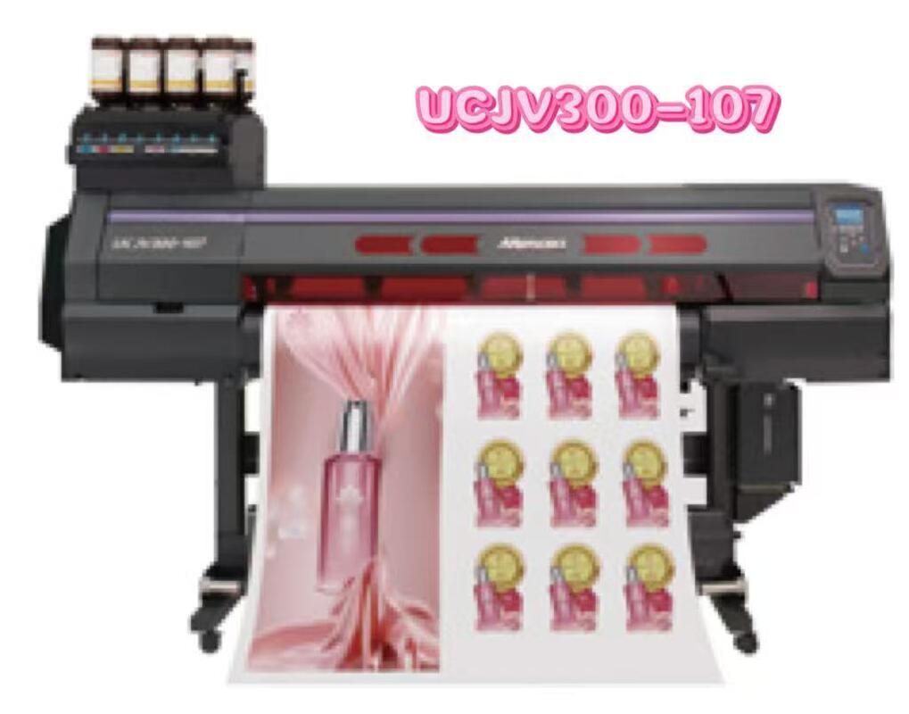 Mimaki UCJV300-107 LED-UV Printer with 1090mm Width B0 Size Compatibility and 200% Stretch Ink for Signage and Vehicle Wrapping
