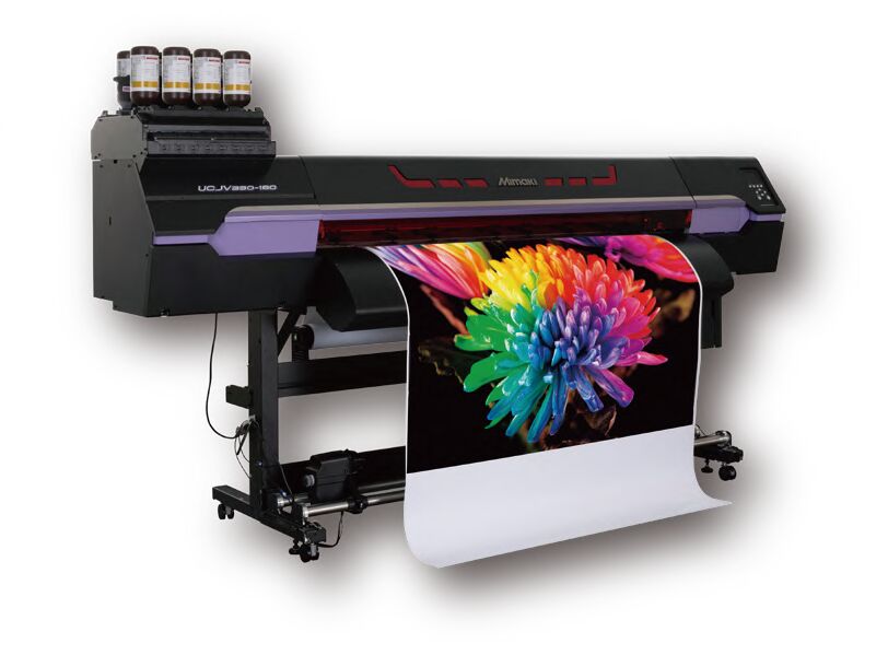 Mimaki UCJV330-130/160 LED-UV Printer with 2.5D Emboss Print Gloss/Matte Finish and Eco-Friendly Ink for High-Profit Sign Graphics