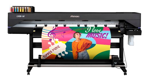 Original Mimaki CJV200-160 High-Efficiency Solvent Printer-Cutter for High-Quality Signs, Decals and Labels.