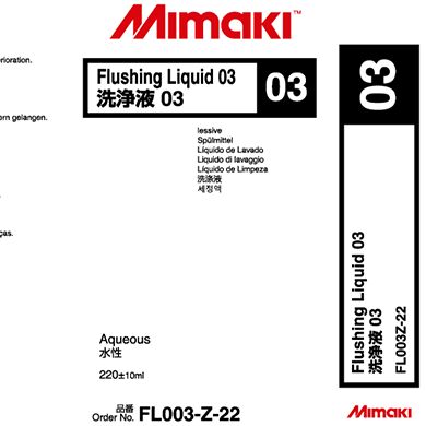 Original Mimaki FL003-Z-22 220ml Flushing Liquid for PHT50/SB/Rc Series Printers - Daily Maintenance Cleaning Cartridge
