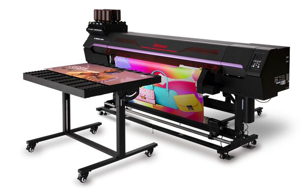 Mimaki UJ330H-160 Industrial Hybrid UV LED Printer: The 1.6m Multi-Functional Flagship Combining Roll-to-Roll Productivity with Rigid Substrate Printing.