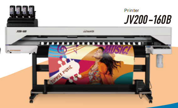 Mimaki JV200-160B 1610mm Wide-Format Eco-Solvent Printer with 1200dpi Resolution and CS250 Ink for Vinyl Banner Printing
