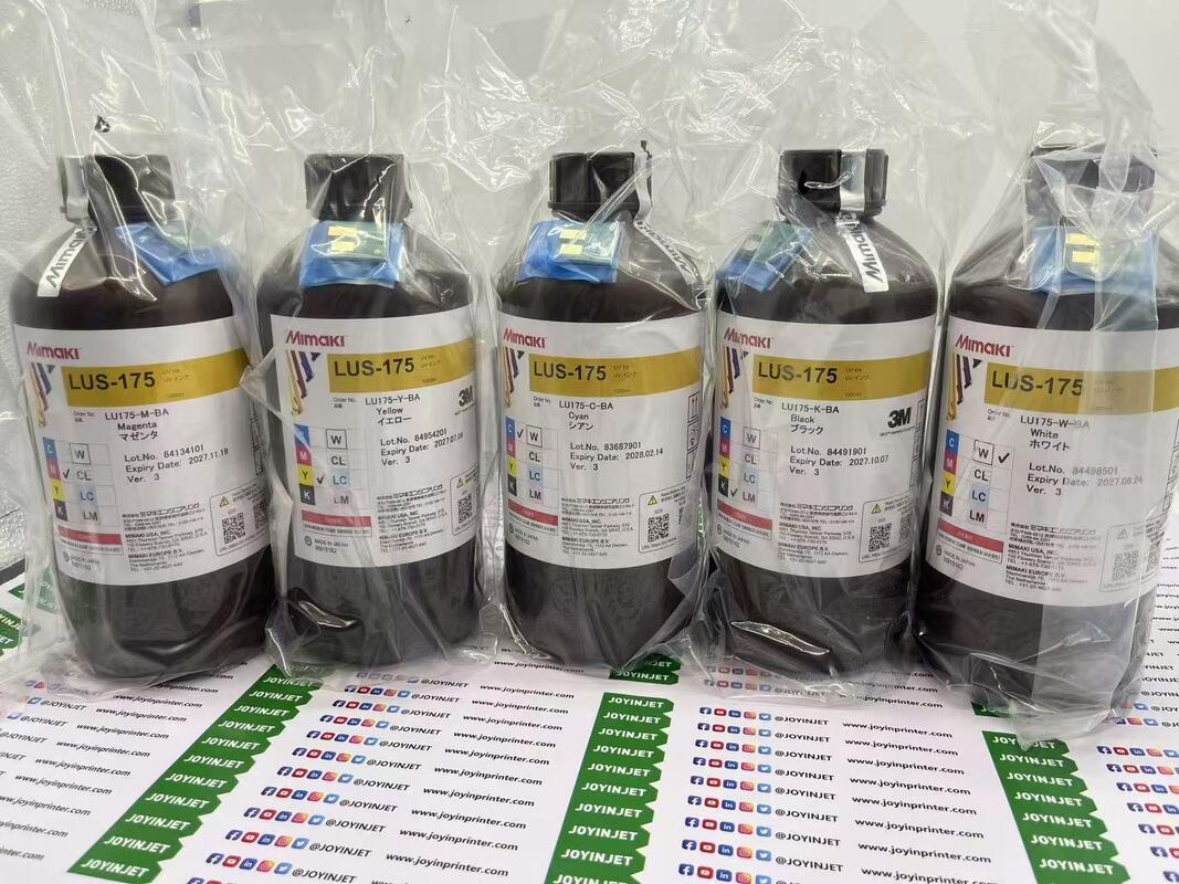 Original Mimaki LUS-175 UV Curable Ink 1000ml Bottle With Chip, C M Y K W